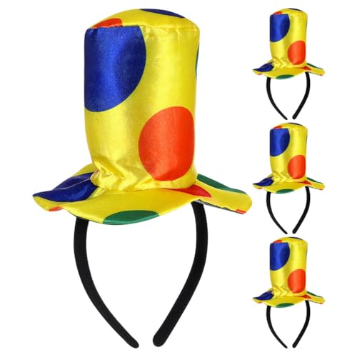 ADOCARN 4-teiliges Clown-Stirnband: Lustiger Clownhut mit Stirnband für Damen und Herren – Zirkuskostüm-Requisite für Halloween, Karneval, Mottopartys und festliche Feiern ADOCARN 4-teiliges Clown-Stirnband: Lustiger Clownhut mit Stirnband für Damen und Herren – Zirkuskostüm-Requisite für Halloween, Karneval, Mottopartys und festliche Feiern von ADOCARN
