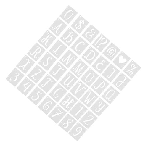ADOCARN 42 Stück Alphanumerische Vorlage Zahlenschablonen Vorlagen Zum Basteln Malvorlage Buchstaben Symbol Schablonen Kunstschablonen Schablone Zum Malen Schriftschablonen Weiß Das von ADOCARN