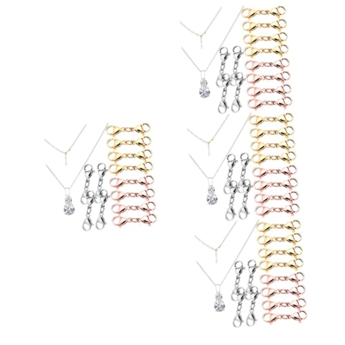 ADOCARN 48 Stück Karabinerverschlüsse, Schmuckverschlüsse Und Verschlüsse, Halsketten Schichtverschluss, Verschlüsse Für Halsketten, Armbandverschlüsse Zur Schmuckherstellung, von ADOCARN
