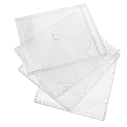 ADOCARN 4Er-Set Transparent Cd Hüllen Bruchsichere Disc Hüllen für Diy Projekte zur Aufbewahrung und Organisation von Musik und Daten für Sammler und Anwendungen von ADOCARN