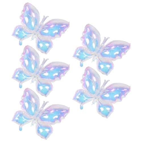 ADOCARN 5 Stück Ballon Hawaiianische Partyartikel Dekorationen Für Sommerpartys Aufblasbarer Schmetterling Sommerliche Strandparty-dekorationen Sommerpartyzubehör Aluminiumfolie von ADOCARN