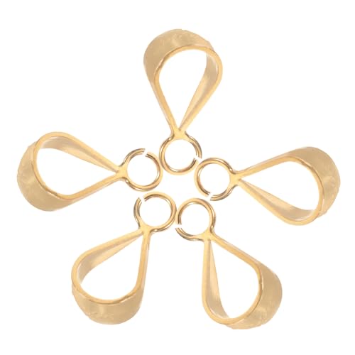 ADOCARN 5 Stück Silber Quetschverschluss für Schmuckherstellung Charm Holder für Halskette Installieren Diy Anhänger Armbänder und Schlüsselanhänger von ADOCARN