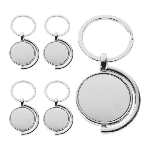 ADOCARN 5 Stück Sublimations-Schlüsselanhänger aus Metall: Rotierende runde Wärmeübertragungs-Schlüsselanhänger-Rohlinge zum Basteln – DIY-Sublimations-Rohlinge, Partygeschenke ADOCARN 5 Stück Sublimations-Schlüsselanhänger aus Metall: Rotierende runde Wärmeübertragungs-Schlüsselanhänger-Rohlinge zum Basteln – DIY-Sublimations-Rohlinge, Partygeschenke von ADOCARN