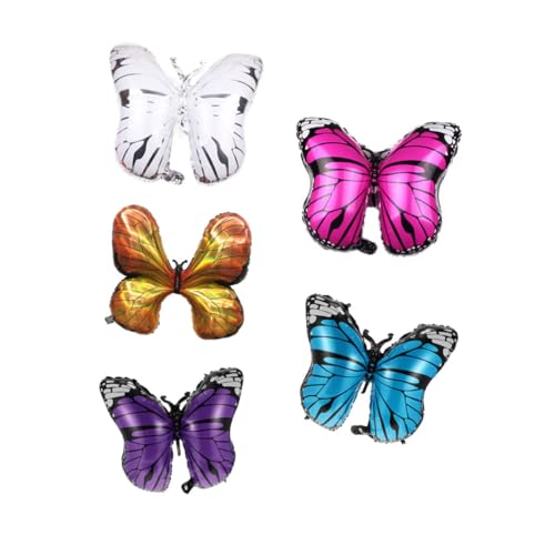 ADOCARN Schmetterling Aluminiumfolie Ballons 5er Set Geburtstag Party Dekorationen Segen ADOCARN Schmetterling Aluminiumfolie Ballons 5er Set Geburtstag Party Dekorationen Segen von ADOCARN
