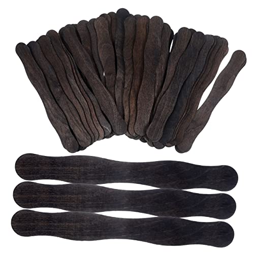 ADOCARN 50 Stück Diy Eisstäbchen Natürlichem Holz Sichere Bastel Holzstäbe für Eiscreme Dessert Zubehör Praktische Wiederverwendbare Modellbau Holzplättchen für Kreative Bastelprojekte von ADOCARN