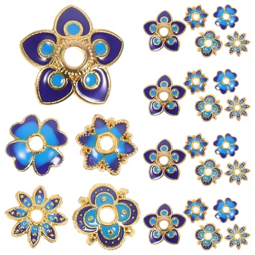 ADOCARN 50 Stück Metall-blumenperlenkappen, Abstandshalter-perlenkappen, Kegelförmige Endkappen, Schmuckherstellungszubehör Für Diy-, Armbänder, Ohrringe, Bastelbedarf von ADOCARN