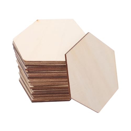 ADOCARN 50 Stück Unvollendete Sechseck Holzscheiben für Diy Bastelprojekte Natürliche Holzplättchen für Wanddekoration Handbemalbare Leere Holzausschnitte ADOCARN 50 Stück Unvollendete Sechseck Holzscheiben für Diy Bastelprojekte Natürliche Holzplättchen für Wanddekoration Handbemalbare Leere Holzausschnitte von ADOCARN