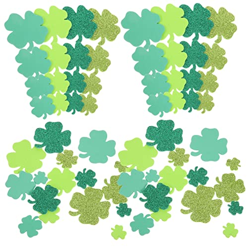 ADOCARN 500stücke Selbstklebende Shamrock Aufkleber Schaumstoff Kleeblatt Sticker Für Patrick's Day Dekoration Für Bastelprojekte Und Party-Events von ADOCARN