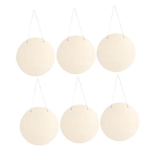 ADOCARN 6 Stück Blanko Holzscheiben für Diy Malerei und Türdekoration Vielseitige Holzornamente für Heimwerker und Projekte ADOCARN 6 Stück Blanko Holzscheiben für Diy Malerei und Türdekoration Vielseitige Holzornamente für Heimwerker und Projekte von ADOCARN