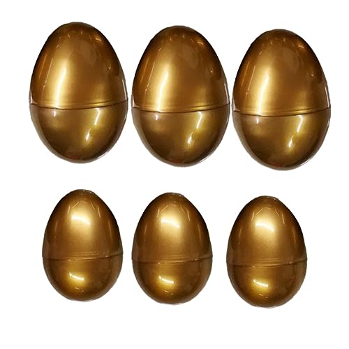 ADOCARN 6 Stück Goldene Ostereier aus Kunststoff Leere Eier für Ostereiersuche und Kreative Dekoration und Robust und Wiederverwendbar ADOCARN 6 Stück Goldene Ostereier aus Kunststoff Leere Eier für Ostereiersuche und Kreative Dekoration und Robust und Wiederverwendbar von ADOCARN
