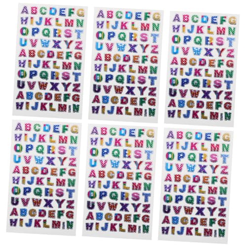 ADOCARN 60 Blatt Glitzer Buchstabenaufkleber für Alphabet Sticker für Kreative DIY Bastelprojekte für Kindergarten und Schuldekoration Selbstklebend und Leicht Anwendbar von ADOCARN