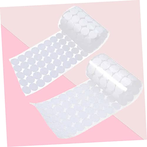 ADOCARN 600Paare Selbstklebende Klettpunkte Durchmesser Rundes Flauschband für DIY Stark Haftend für Vorhänge Teppiche Home Office Weiß von ADOCARN
