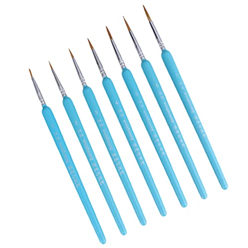 ADOCARN 7 Stück Teiliges Wolf Haar Detailpinsel für Malerei für Aquarell und Gouache Himmelblau ADOCARN 7 Stück Teiliges Wolf Haar Detailpinsel für Malerei für Aquarell und Gouache Himmelblau von ADOCARN