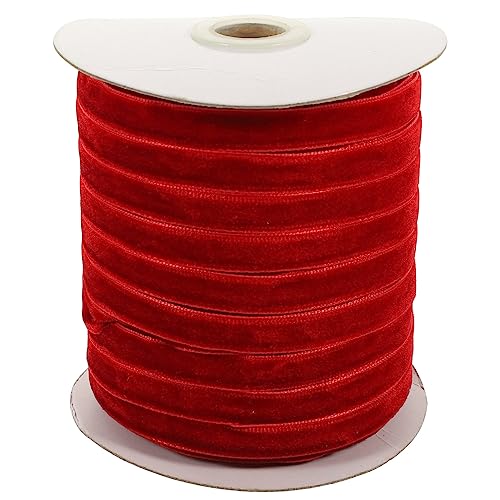 ADOCARN Breites Samtband für DIY Schleifenherstellung Hochwertiges Langlebiges Geschenkband Leuchtendem Rot für Showers Partys und Dekorationen Frühling und Sommer von ADOCARN