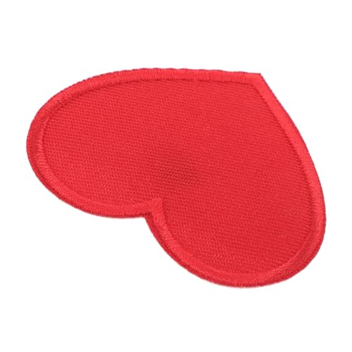 ADOCARN Gestickter Stoffaufnäher Herzstickerei Rote Herz Fügt Eisen Auf Aufnäher Mit Herzstickerei Herzdekorative Patch Herz-seau-on-patch Herzförmige Baumwollhäkchenflecken Rot Polyester von ADOCARN