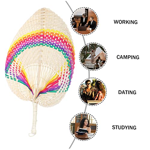 ADOCARN Handgefertigter Bambusfächer Natürlicher Leichter Wurfventilator mit Handgewebtem Design Farbenfroher Chinesischer Vintage Fächer für Dekoration und Sommerliche Kühlung ADOCARN Handgefertigter Bambusfächer Natürlicher Leichter Wurfventilator mit Handgewebtem Design Farbenfroher Chinesischer Vintage Fächer für Dekoration und Sommerliche Kühlung von ADOCARN