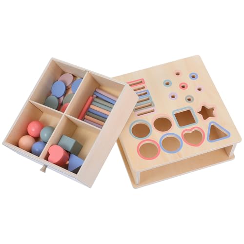 ADOCARN Holz Montessori-Spielzeug Mit Sortierbox Und Bausteinen Für Kleinkinder Zur Farberkennung Und Lernspaß Pädagogisches Toy Für Jungen Und Mädchen ADOCARN Holz Montessori-Spielzeug Mit Sortierbox Und Bausteinen Für Kleinkinder Zur Farberkennung Und Lernspaß Pädagogisches Toy Für Jungen Und Mädchen von ADOCARN