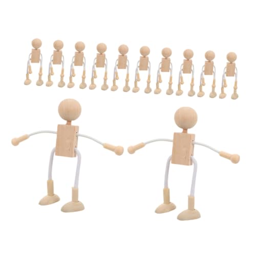 ADOCARN Holzpuppen Teiliges für Diy Bastelprojekte Unvollendete Holzfiguren zum Bemalen für Holzspielzeuge zur Individuellen Gestaltung und Dekoration für Zuhause ADOCARN Holzpuppen Teiliges für Diy Bastelprojekte Unvollendete Holzfiguren zum Bemalen für Holzspielzeuge zur Individuellen Gestaltung und Dekoration für Zuhause von ADOCARN