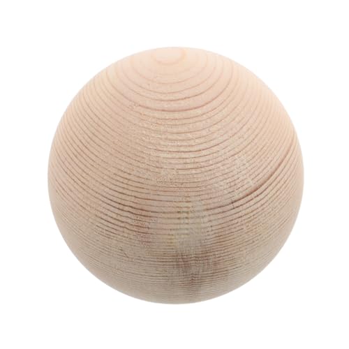 ADOCARN Holzschnitzerei Dekoration Holz Bastelperlen Hartholz Bastelkugeln Holzornamente Holzkugeln Zur Dekoration Unbehandeltes Holz Dekokugeln Runde Holzperlen Holzrunden Holzbeige von ADOCARN