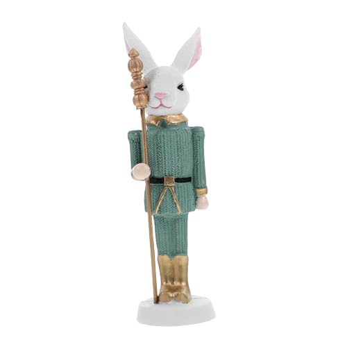 ADOCARN Osterhasen Ornamente, Außenstatuen Für Den Garten, Osterhasen Dekoration, Osterparty, Tischdekoration Aus Kunstharz, Osterfiguren Aus Kunstharz, Hasen Ornament Aus Kunstharz, von ADOCARN