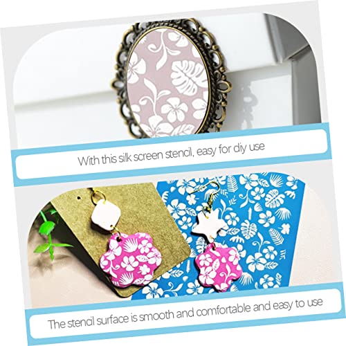 ADOCARN Wiederverwendbare Siebdruck Schablone für Polymer Clay Basteln Hochwertiges Mesh für Diy Schmuck Holzdekoration und Kinderhandwerk Leichte Handhabung Langlebig und Formstabil ADOCARN Wiederverwendbare Siebdruck Schablone für Polymer Clay Basteln Hochwertiges Mesh für Diy Schmuck Holzdekoration und Kinderhandwerk Leichte Handhabung Langlebig und Formstabil von ADOCARN