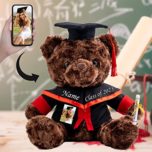 Personalisierte Geschenke Teddybär mit Text+Foto, GraduationBär Abschluss 2024 Personalisierte Teddybär für Graduation Schulabschluss Geschenk für Sie 2024 Oberschule Hochschule (20 cm-Text+Foto) Personalisierte Geschenke Teddybär mit Text+Foto, GraduationBär Abschluss 2024 Personalisierte Teddybär für Graduation Schulabschluss Geschenk für Sie 2024 Oberschule Hochschule (20 cm-Text+Foto) von ADORSUN
