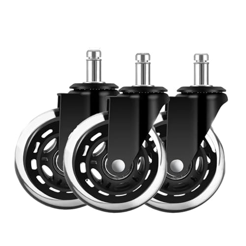 5 STÜCKE Bürostuhl Lenkrollen 3 Zoll Schwenkbare Gummi Lenkrollen Ersatz Weiche Sichere Rollen Möbelbeschläge(B11mm) von ADQPLXGWH