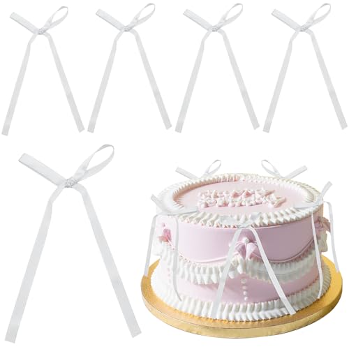 ADQUATOR 10 x weiße Schleifen-Kuchenaufsätze, Schleifenbänder, Schleife, Kuchen, Dessert, Picks, schwarze Kuchendekorationen für Babyparty, Kindergeburtstag, Hochzeit, Party, Jahrestag ADQUATOR 10 x weiße Schleifen-Kuchenaufsätze, Schleifenbänder, Schleife, Kuchen, Dessert, Picks, schwarze Kuchendekorationen für Babyparty, Kindergeburtstag, Hochzeit, Party, Jahrestag von ADQUATOR