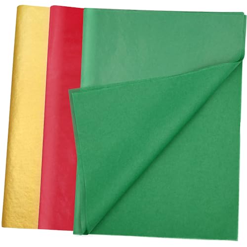 ADQUATOR Seidenpapier, 50 x 35 cm, Rot, Grün, Gold, Geschenkpapier, Großpackung für DIY-Geschenk, Hochzeit, Geburtstag, DIY-Weihnachtsdekoration, 50 Stück ADQUATOR Seidenpapier, 50 x 35 cm, Rot, Grün, Gold, Geschenkpapier, Großpackung für DIY-Geschenk, Hochzeit, Geburtstag, DIY-Weihnachtsdekoration, 50 Stück von ADQUATOR