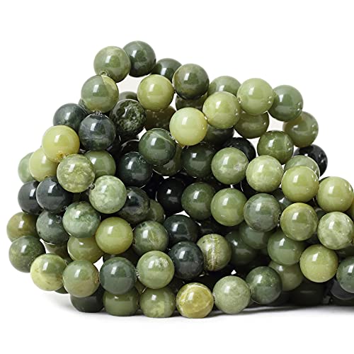 35 Stück 10 mm natürliche kanadische Jade-Edelsteine, rund, lose Perlen, Steinperlen für Schmuckherstellung, DIY, 1 Strang, 38,1 cm 35 Stück 10 mm natürliche kanadische Jade-Edelsteine, rund, lose Perlen, Steinperlen für Schmuckherstellung, DIY, 1 Strang, 38,1 cm von ADSUBHSJFAKK