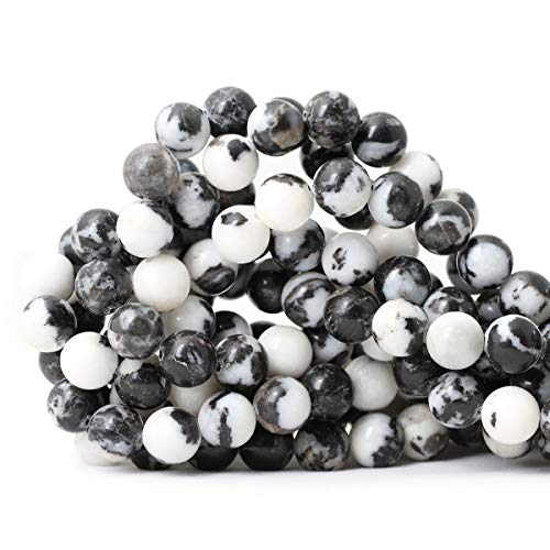 35 Stück 10 mm natürlicher schwarz-weißer Zebra-Jaspis, Edelstein, rund, lose Perlen, Kristall-Energiestein für DIY-Schmuckherstellung, 1 Strang, 38,1 cm 35 Stück 10 mm natürlicher schwarz-weißer Zebra-Jaspis, Edelstein, rund, lose Perlen, Kristall-Energiestein für DIY-Schmuckherstellung, 1 Strang, 38,1 cm von ADSUBHSJFAKK