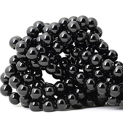 35 Stück 10 mm schwarze, glatte polierte Onyx-Achat-Edelsteine, rund, lose Perlen für Schmuckherstellung, 1 Strang, 38,1 cm 35 Stück 10 mm schwarze, glatte polierte Onyx-Achat-Edelsteine, rund, lose Perlen für Schmuckherstellung, 1 Strang, 38,1 cm von ADSUBHSJFAKK