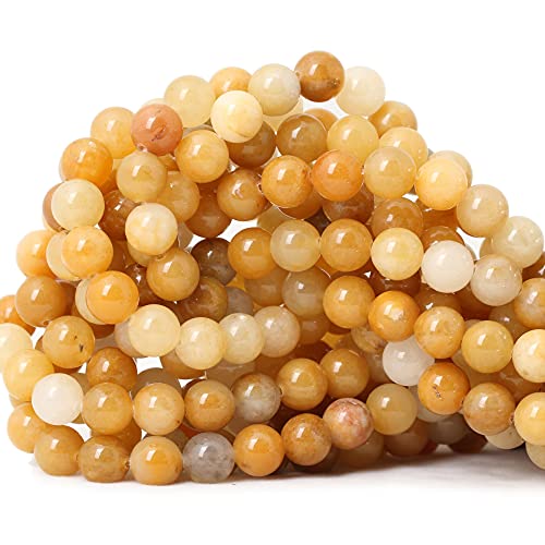 45 Stück 8 mm natürliche gelbe Jade, mehrfarbige Edelsteine, runde lose Perlen für Schmuckherstellung, DIY-Materialien, 1 Strang, 38,1 cm 45 Stück 8 mm natürliche gelbe Jade, mehrfarbige Edelsteine, runde lose Perlen für Schmuckherstellung, DIY-Materialien, 1 Strang, 38,1 cm von ADSUBHSJFAKK