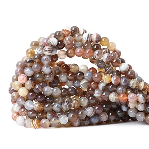 60 Stück natürlicher Botswana-Sardonyx-Achat-Edelstein, rund, lose Perlen für DIY-Schmuckherstellung, 1 Strang, 38,1 cm 60 Stück natürlicher Botswana-Sardonyx-Achat-Edelstein, rund, lose Perlen für DIY-Schmuckherstellung, 1 Strang, 38,1 cm von ADSUBHSJFAKK