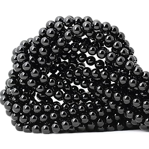 60 Stück schwarze, glatte Onyx-Achat-Edelsteine, rund, lose Perlen für Schmuckherstellung, 1 Strang, 38,1 cm 60 Stück schwarze, glatte Onyx-Achat-Edelsteine, rund, lose Perlen für Schmuckherstellung, 1 Strang, 38,1 cm von ADSUBHSJFAKK
