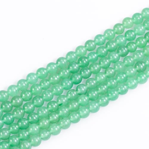 8 mm natürliche Edelsteine, grüner Aventurin, rund, lose Perlen für Schmuckherstellung, DIY, Armband, Halskette (45–48 Stück/Strang) von ADSUBHSJFAKK