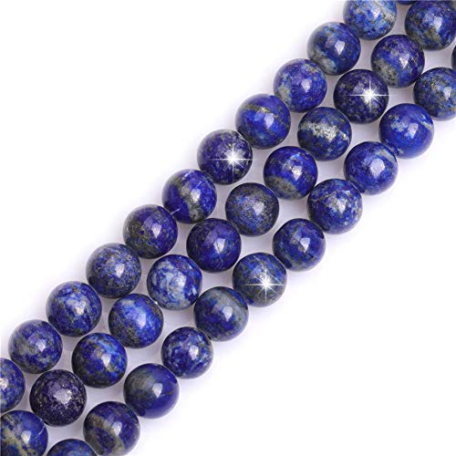 GEM-Inside 10 mm natürlicher blauer Lapislazuli-Stein, rund, Halbedelstein-Chakren, großes Loch, Perlen für Schmuckherstellung, Bastelbedarf, 43,2 cm GEM-Inside 10 mm natürlicher blauer Lapislazuli-Stein, rund, Halbedelstein-Chakren, großes Loch, Perlen für Schmuckherstellung, Bastelbedarf, 43,2 cm von ADSUBHSJFAKK