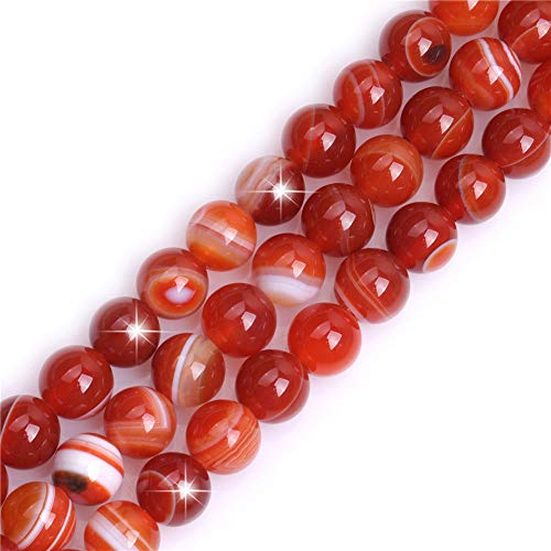GEM-Inside 10 mm natürlicher roter Onyx-Achat-Stein, rund, Halbedelstein-Chakren, großes Loch, Perlen für Schmuckherstellung, Bastelbedarf, 38,1 cm GEM-Inside 10 mm natürlicher roter Onyx-Achat-Stein, rund, Halbedelstein-Chakren, großes Loch, Perlen für Schmuckherstellung, Bastelbedarf, 38,1 cm von ADSUBHSJFAKK