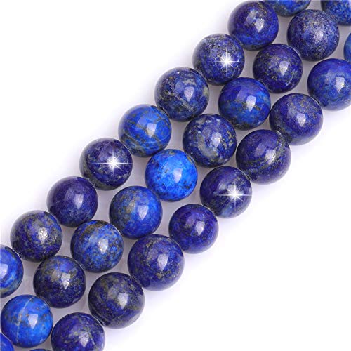 GEM-Inside 12 mm natürlicher blauer Lapislazuli-Stein, rund, Halbedelstein-Chakren, großes Loch, Perlen für Schmuckherstellung, Bastelbedarf, 45,7 cm GEM-Inside 12 mm natürlicher blauer Lapislazuli-Stein, rund, Halbedelstein-Chakren, großes Loch, Perlen für Schmuckherstellung, Bastelbedarf, 45,7 cm von ADSUBHSJFAKK