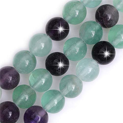 GEM-Inside 12 mm natürlicher mehrfarbiger Fluorit-Quarzkristall, rund, Halbedelstein-Chakren, großes Loch, Perlen für Schmuckherstellung, DIY, Handarbeit, Bastelbedarf, 38,1 cm GEM-Inside 12 mm natürlicher mehrfarbiger Fluorit-Quarzkristall, rund, Halbedelstein-Chakren, großes Loch, Perlen für Schmuckherstellung, DIY, Handarbeit, Bastelbedarf, 38,1 cm von ADSUBHSJFAKK