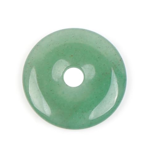 GEM-Inside 20 mm grüner Aventurin-Jade-Stein, runde Donut-Perlen für Anhänger, Schmuckherstellung, Power-Energie, Chakra-Massage, GuaSha-Schabwerkzeuge GEM-Inside 20 mm grüner Aventurin-Jade-Stein, runde Donut-Perlen für Anhänger, Schmuckherstellung, Power-Energie, Chakra-Massage, GuaSha-Schabwerkzeuge von ADSUBHSJFAKK