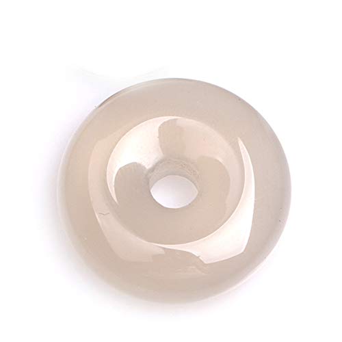 GEM-Inside 30 mm grauer Achat-Stein, Kreis, Donut-Perlen für Anhänger, Schmuckherstellung, Power-Energie, Chakra, Massage, GuaSha-Schabwerkzeuge GEM-Inside 30 mm grauer Achat-Stein, Kreis, Donut-Perlen für Anhänger, Schmuckherstellung, Power-Energie, Chakra, Massage, GuaSha-Schabwerkzeuge von ADSUBHSJFAKK
