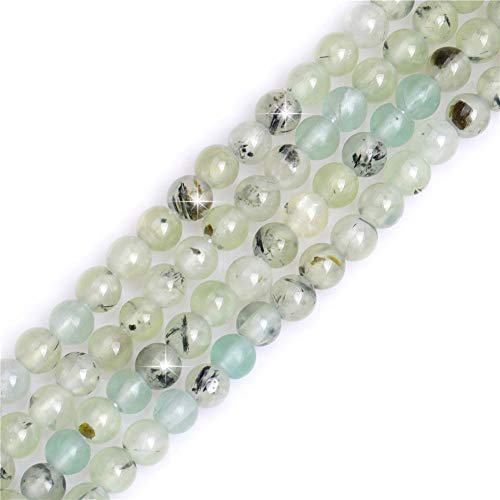 GEM-Inside 6 mm natürlicher grüner Prehnit-Quarzkristall, rund, Halbedelstein-Chakren, großes Loch, Perlen für Schmuckherstellung, DIY, Handarbeit, Bastelbedarf, 38,1 cm GEM-Inside 6 mm natürlicher grüner Prehnit-Quarzkristall, rund, Halbedelstein-Chakren, großes Loch, Perlen für Schmuckherstellung, DIY, Handarbeit, Bastelbedarf, 38,1 cm von ADSUBHSJFAKK