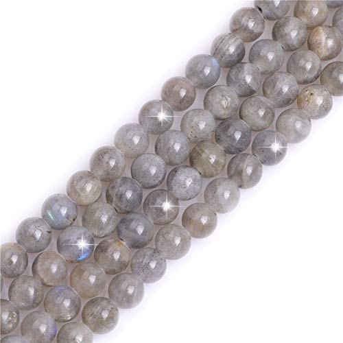 GEM-Inside 8 mm natürlicher grauer Labradorit-Stein, rund, Halbedelstein-Chakren, großes Loch, Perlen für Schmuckherstellung, Bastelbedarf, 38,1 cm GEM-Inside 8 mm natürlicher grauer Labradorit-Stein, rund, Halbedelstein-Chakren, großes Loch, Perlen für Schmuckherstellung, Bastelbedarf, 38,1 cm von ADSUBHSJFAKK