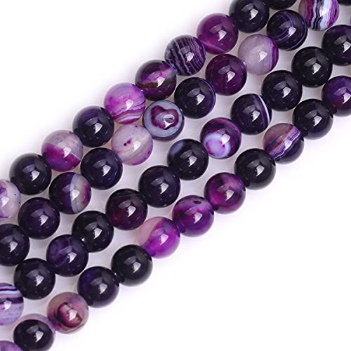 GEM-Inside 8 mm natürlicher violetter Onyx-Achat-Stein, rund, Halbedelstein-Chakren, großes Loch, Perlen für Schmuckherstellung, Bastelbedarf, 38,1 cm GEM-Inside 8 mm natürlicher violetter Onyx-Achat-Stein, rund, Halbedelstein-Chakren, großes Loch, Perlen für Schmuckherstellung, Bastelbedarf, 38,1 cm von ADSUBHSJFAKK
