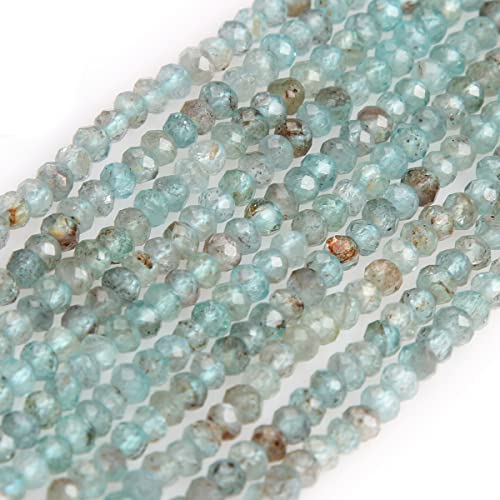 GEM-Inside Abstandshalter für Schmuckherstellung, natürlicher Apa-Edelstein, facettiert, 2 x 3 mm, hellblau, 38,1 cm von ADSUBHSJFAKK