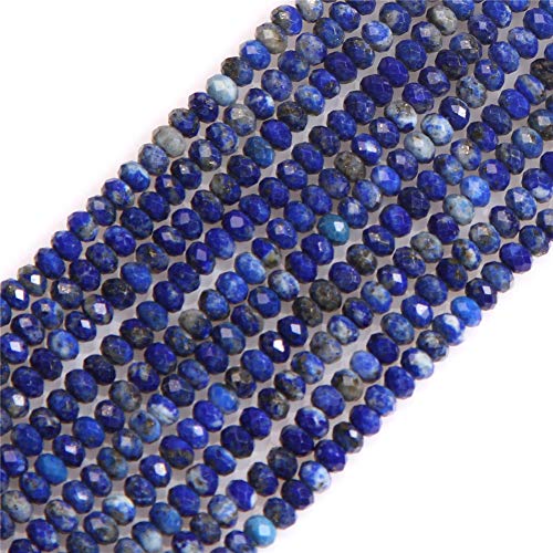 GEM-Inside Abstandshalter für Schmuckherstellung, natürlicher Lapislazuli-Edelstein, facettiert, 2 x 3 mm, Blau, 38,1 cm von ADSUBHSJFAKK