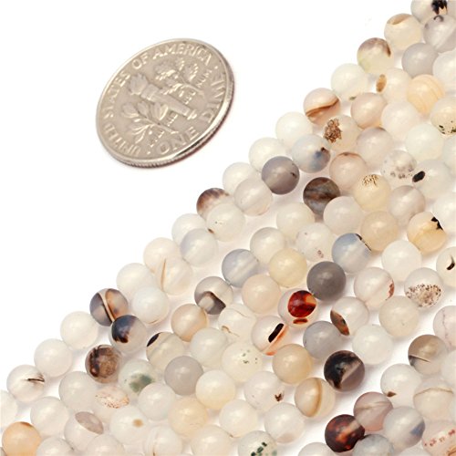 GEM-Inside Abstandshalter mit grauen Blättern, Achat, Edelstein, lose Perlen, natürliche Energie, Power-Perlen für Schmuckherstellung, 4 mm, rund, 38,1 cm GEM-Inside Abstandshalter mit grauen Blättern, Achat, Edelstein, lose Perlen, natürliche Energie, Power-Perlen für Schmuckherstellung, 4 mm, rund, 38,1 cm von ADSUBHSJFAKK