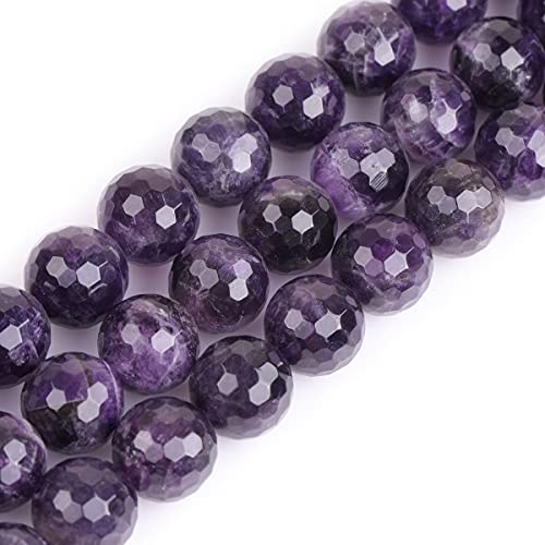 GEM-Inside Amethyst-Edelstein, lose Perlen, natürlich, 14 mm, rund, facettiert, Kristall, Energiestein, Kraft für Schmuckherstellung, 38,1 cm von ADSUBHSJFAKK