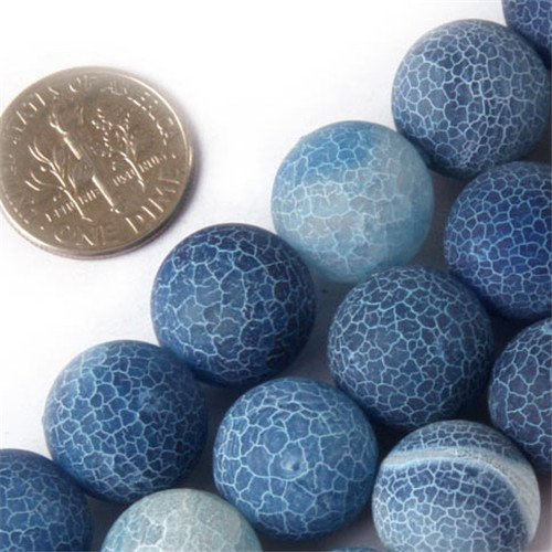 GEM-Inside Blauer Achat-Edelstein, lose Perlen, 14 mm, rund, Frostkristall, Energiestein, Kraft für Schmuckherstellung, 38,1 cm, gefärbte Farbe GEM-Inside Blauer Achat-Edelstein, lose Perlen, 14 mm, rund, Frostkristall, Energiestein, Kraft für Schmuckherstellung, 38,1 cm, gefärbte Farbe von ADSUBHSJFAKK